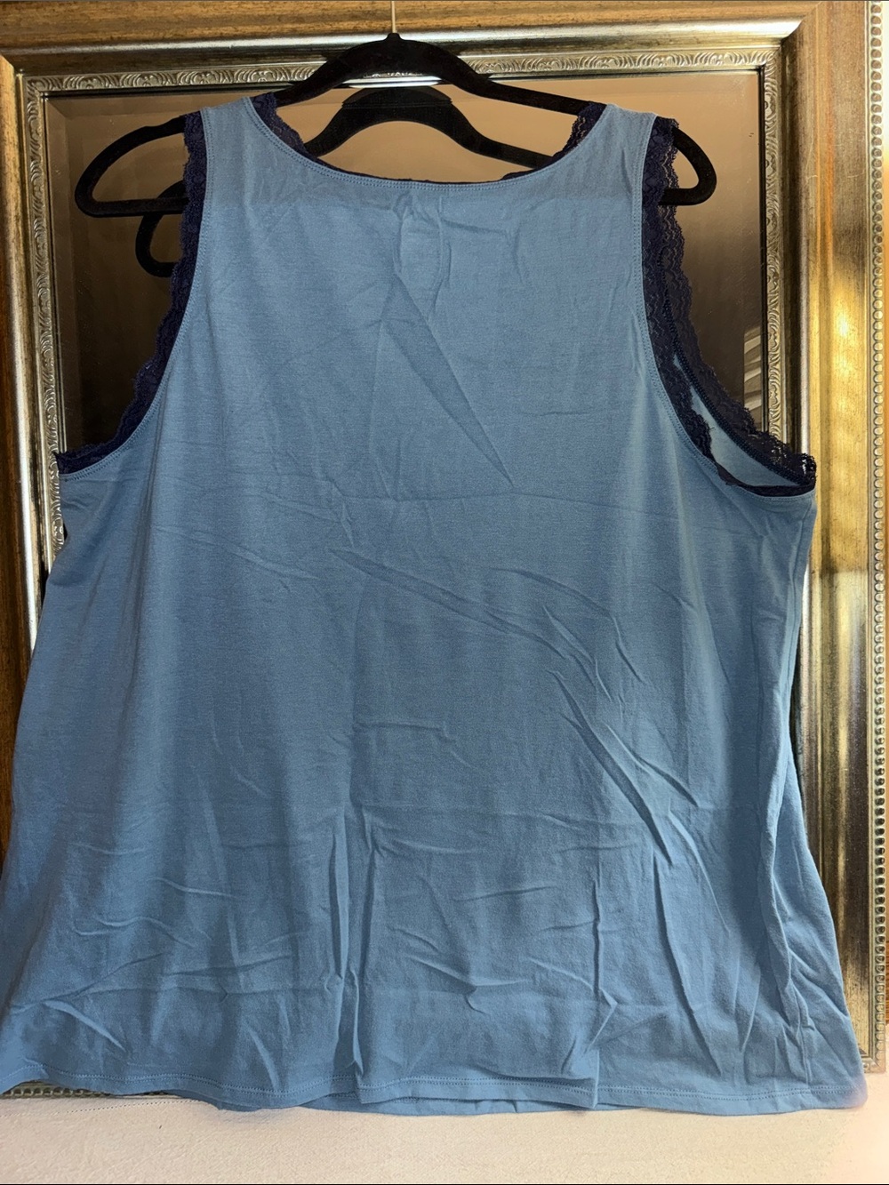 Grateful Dead Light Blue Tank Steal Your Face Graphic with Lace Trim - Size 3X - Picture 4 of 4